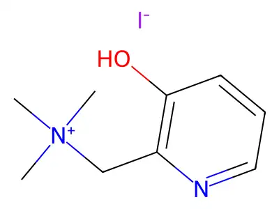 (3-hydroxypyridin-2-yl)-N,N,N-trimethylmethanaminium iodide structure