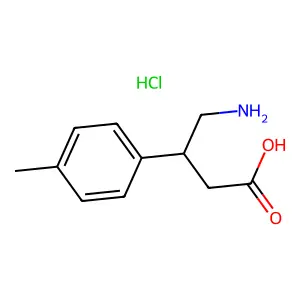 Benzenepropanoic acid, beta-(aminomethyl)-4-methyl-, hydrochloride (1:1) structure