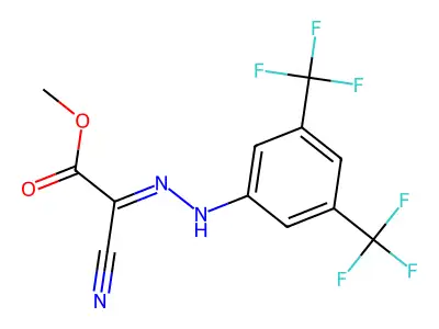 Methyl 2-[[3,5-bis(trifluoromethyl)phenyl]hydrazinylidene]-2-cyanoacetate structure