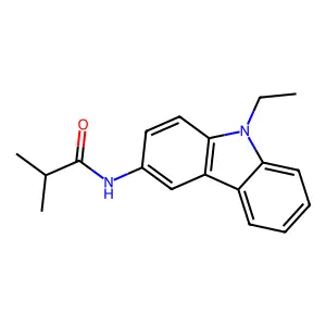 N-(9-乙基-9H-咔唑-3-基)-2-甲基丙酰胺 structure