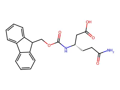 Fmoc-L-b-homoglutamine structure
