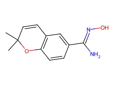 N'-hydroxy-2,2-dimethylchromene-6-carboximidamide structure