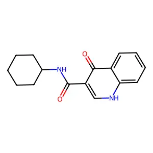 N-Cyclohexyl-4-oxo-1,4-dihydroquinoline-3-carboxamide structure