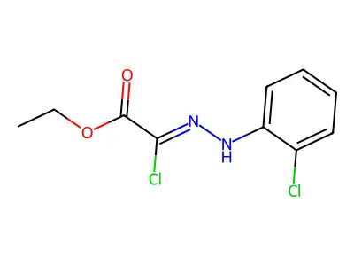 ethyl (2Z)-2-chloro-2-[2-(2-chlorophenyl)hydrazin-1-ylidene]acetate structure