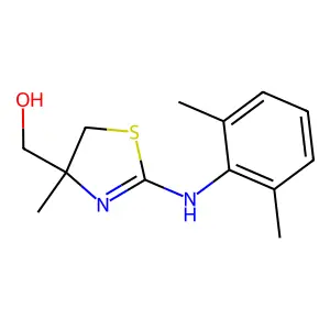 [2-[(2,6-Dimethylphenyl)imino]-4-methyl-1,3-thiazolan-4-yl]methanol structure