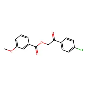 2-(4-Chlorophenyl)-2-oxoethyl 3-methoxybenzoate structure