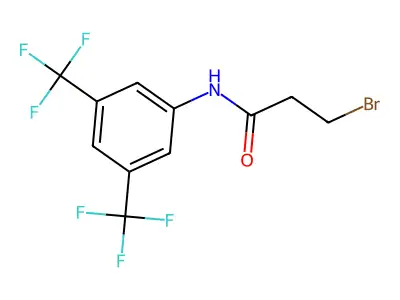 N1-[3,5-di(trifluoromethyl)phenyl]-3-bromopropanamide structure