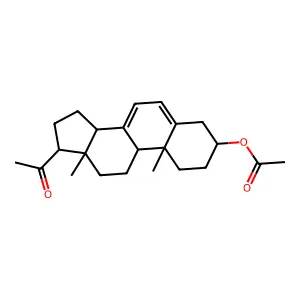 20-Oxopregna-5,7-dien-3-yl acetate structure