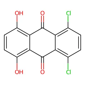 1,4-Dichloro-5,8-dihydroxyanthraquinone structure