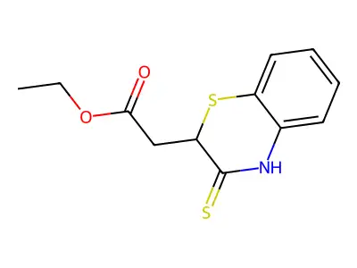 ethyl 2-(3-thioxo-3,4-dihydro-2H-1,4-benzothiazin-2-yl)acetate structure