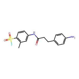 4-(3-(4-Aminophenyl)propanamido)-2-methylbenzene-1-sulfonyl fluoride structure