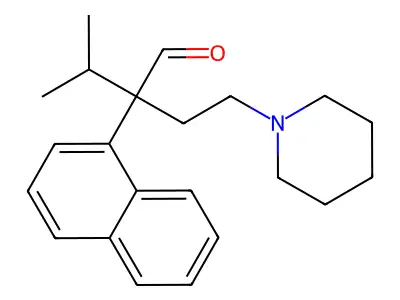 1-Naphthaleneacetaldehyde, alpha-isopropyl-alpha-(2-piperidinoethyl)- structure