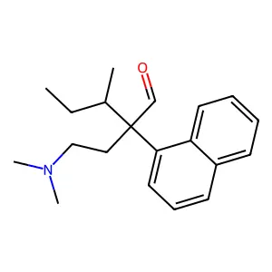1-Naphthaleneacetaldehyde, alpha-sec-butyl-alpha-(2-(dimethylamino)ethyl)- structure