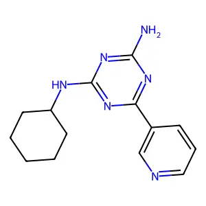 s-Triazine, 2-amino-4-(cyclohexylamino)-6-(3-pyridyl)- structure