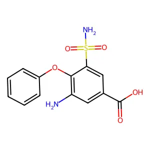 3-Amino-4-phenoxy-5-sulfamoylbenzoic acid structure