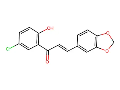 3-(Benzo[1,3]dioxol-5-yl)-1-(5-chloro-2-hydroxyphenyl)-2-propen-1-one structure