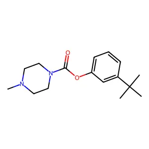 1-Piperazinecarboxylic acid, 4-methyl-, 3-tert-butylphenyl ester structure