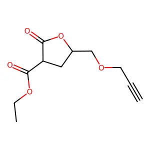3-Furoic acid, tetrahydro-2-oxo-5-(2-propynyloxymethyl)-, ethyl ester structure