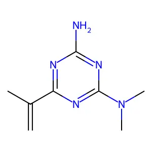 N~2~,N~2~-Dimethyl-6-(prop-1-en-2-yl)-1,3,5-triazine-2,4-diamine structure