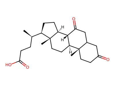 3,7-Diketo-5beta-cholan-24-oic acid structure