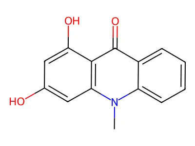 1,3-Dihydroxy-10-methyl-9(10H)-acridinone structure