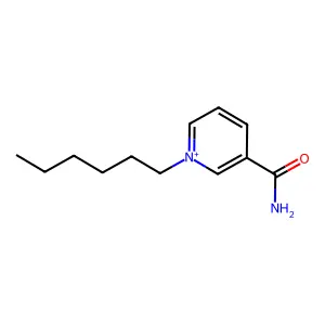 Pyridinium, 3-(aminocarbonyl)-1-hexyl-,bromide (1:1) structure