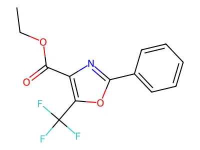 Ethyl 2-phenyl-5-(trifluoromethyl)oxazole-4-carboxylate structure