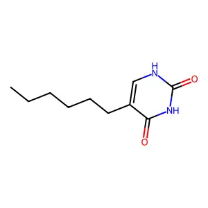 Uracil, 5-hexyl- structure