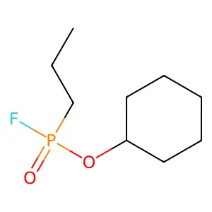 Cyclohexyl propylphosphonofluoridate structure