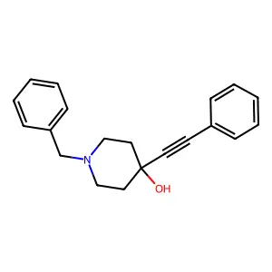1-Benzyl-4-(2-phenylethynyl)piperidin-4-ol structure