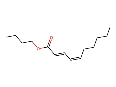 butyl (E,Z)-2,4-decadienoate structure