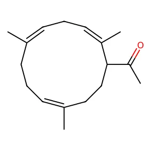 Methyl 2,6,10-trimethylcyclododeca-2,5,9-trien-1-yl ketone structure