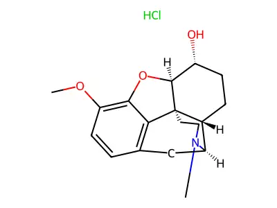 trans-Dihydroisocodeine hydrochloride structure