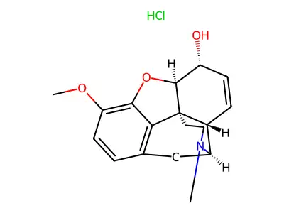 trans-Isocodeine hydrochloride structure