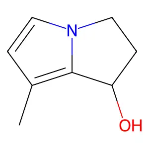 5H-Pyrrolizine, 6,7-dihydro-7-beta-hydroxy-1-methyl- structure