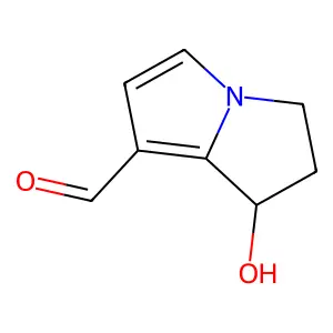 5H-Pyrrolizine, 6,7-dihydro-1-formyl-7-alpha-hydroxy- structure