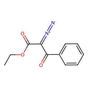 Acetic acid, benzoyldiazo-, ethyl ester structure