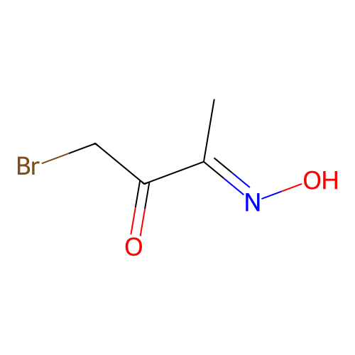 (3E)-1-bromo-3-hydroxyiminobutan-2-one structure