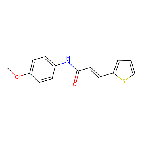 N-(4-methoxyphenyl)-3-(2-thienyl)acrylamide structure