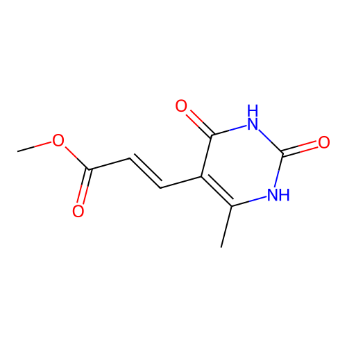 methyl (2E)-3-(2,4-dihydroxy-6-methylpyrimidin-5-yl)prop-2-enoate structure