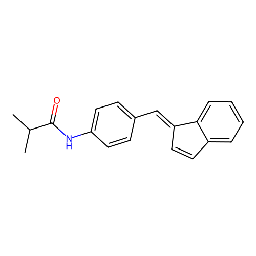 N-[4-(inden-1-ylidenemethyl)phenyl]-2-methylpropanamide structure
