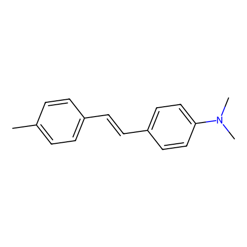 N,N-dimethyl-4-[(E)-2-(4-methylphenyl)ethenyl]aniline structure