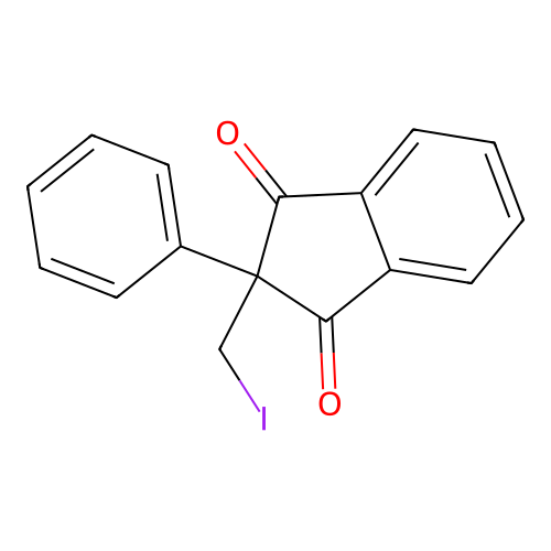 2-(iodomethyl)-2-phenyl-1H-indene-1,3(2H)-dione structure