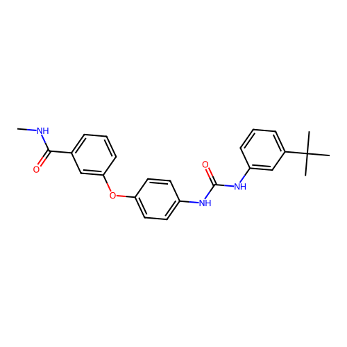 1-(4-(3-(Methylcarbamoyl)phenoxy)phenyl)-3-(3-tert-butylphenyl)urea structure
