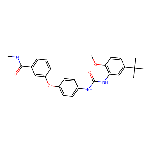 1-(4-(3-(Methylcarbamoyl)phenoxy)phenyl)-3-(5-tert-butyl-2-methoxyphenyl)urea structure