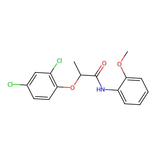 2-(2,4-Dichlorophenoxy)-N-(2-methoxyphenyl)propanamide structure