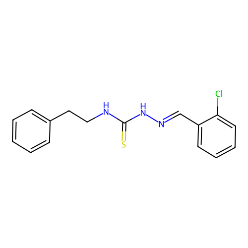 1-[(2-Chlorophenyl)methylideneamino]-3-(2-phenylethyl)thiourea structure