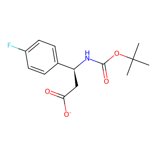 3-{[tert-Butoxy(hydroxy)methylidene]amino}-3-(4-fluorophenyl)propanoate structure
