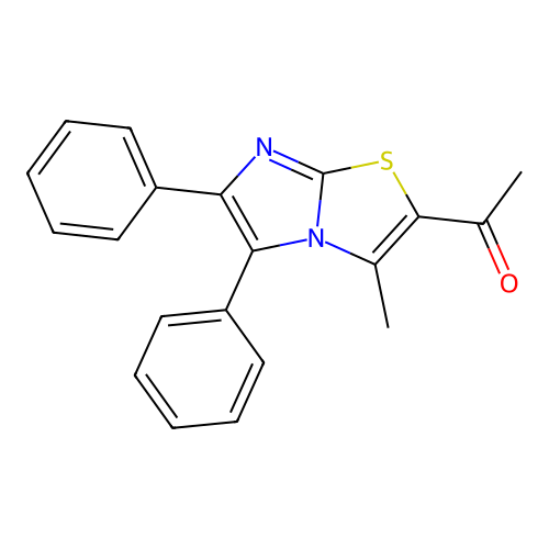 2-Acetyl-3-methyl-5,6-diphenylimidazo[2,1-b]thiazole structure