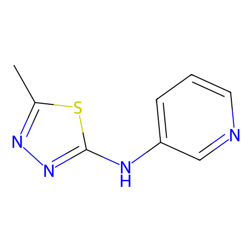 5-methyl-N-pyridin-3-yl-1,3,4-thiadiazol-2-amine structure